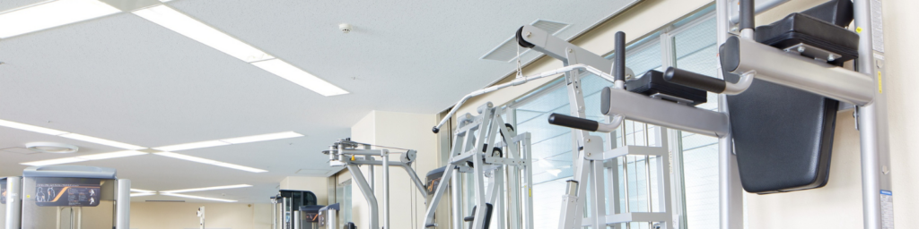 led lights in a fitness center
