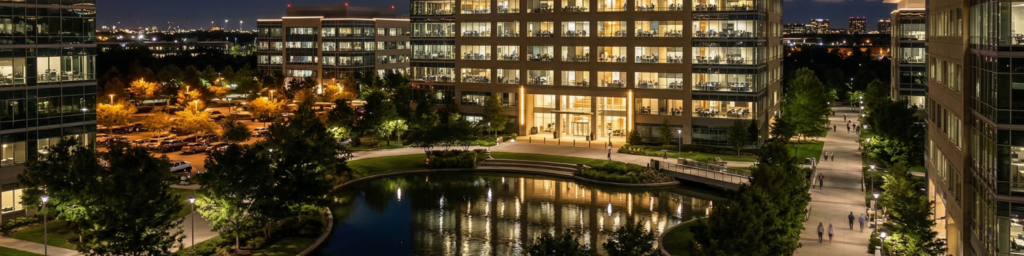 energy efficient office park lighting